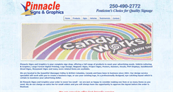 Desktop Screenshot of pinnaclesignshop.com